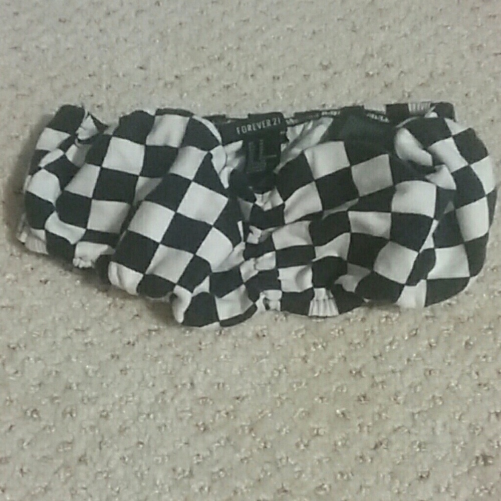 Checkered bandeau